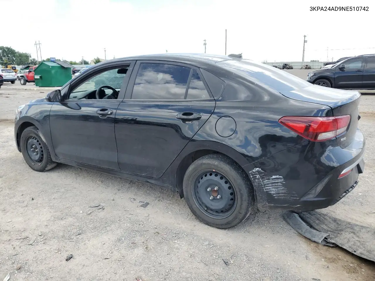 2022 Kia Rio Lx VIN: 3KPA24AD9NE510742 Lot: 59272355