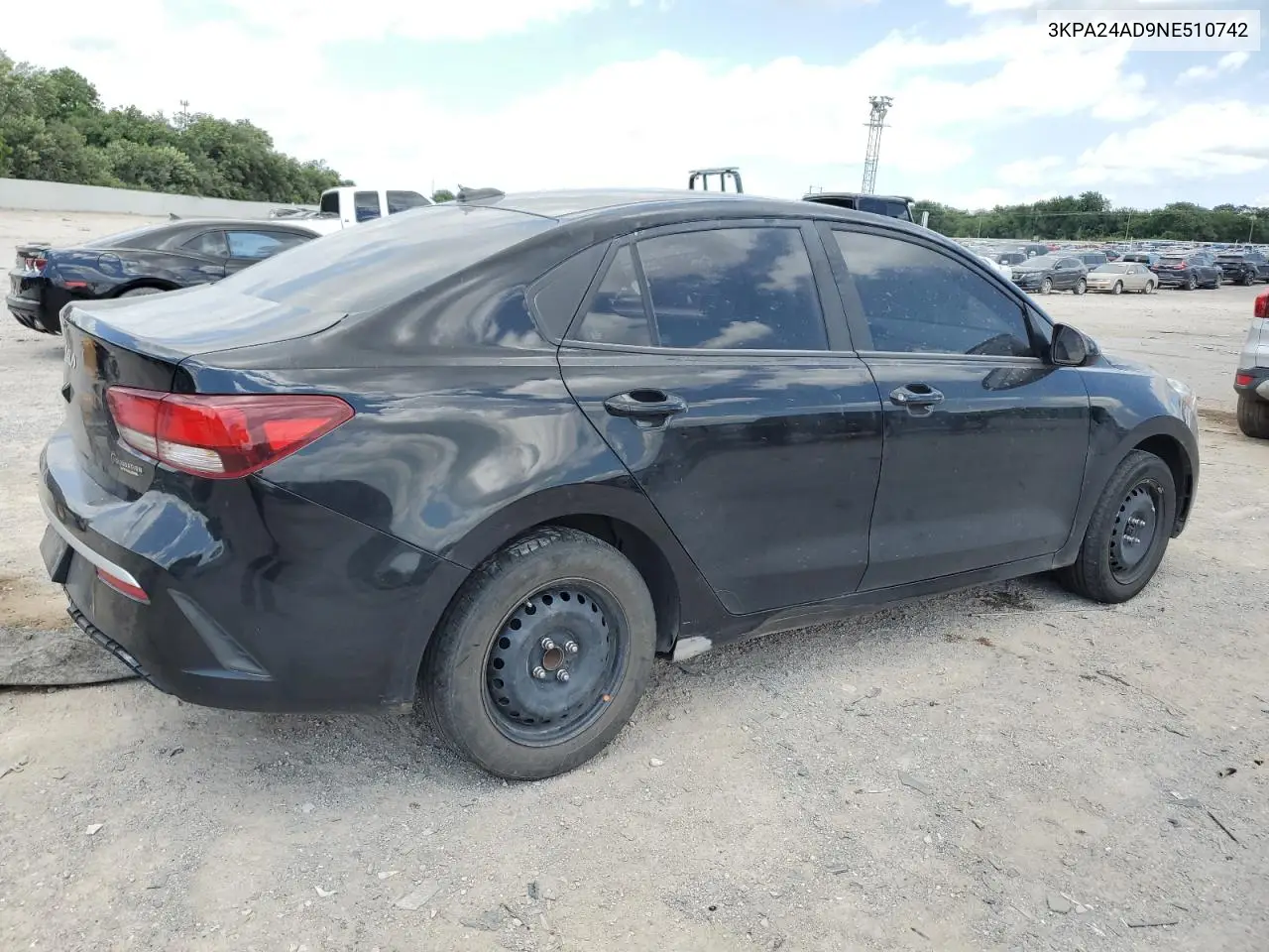 2022 Kia Rio Lx VIN: 3KPA24AD9NE510742 Lot: 59272355