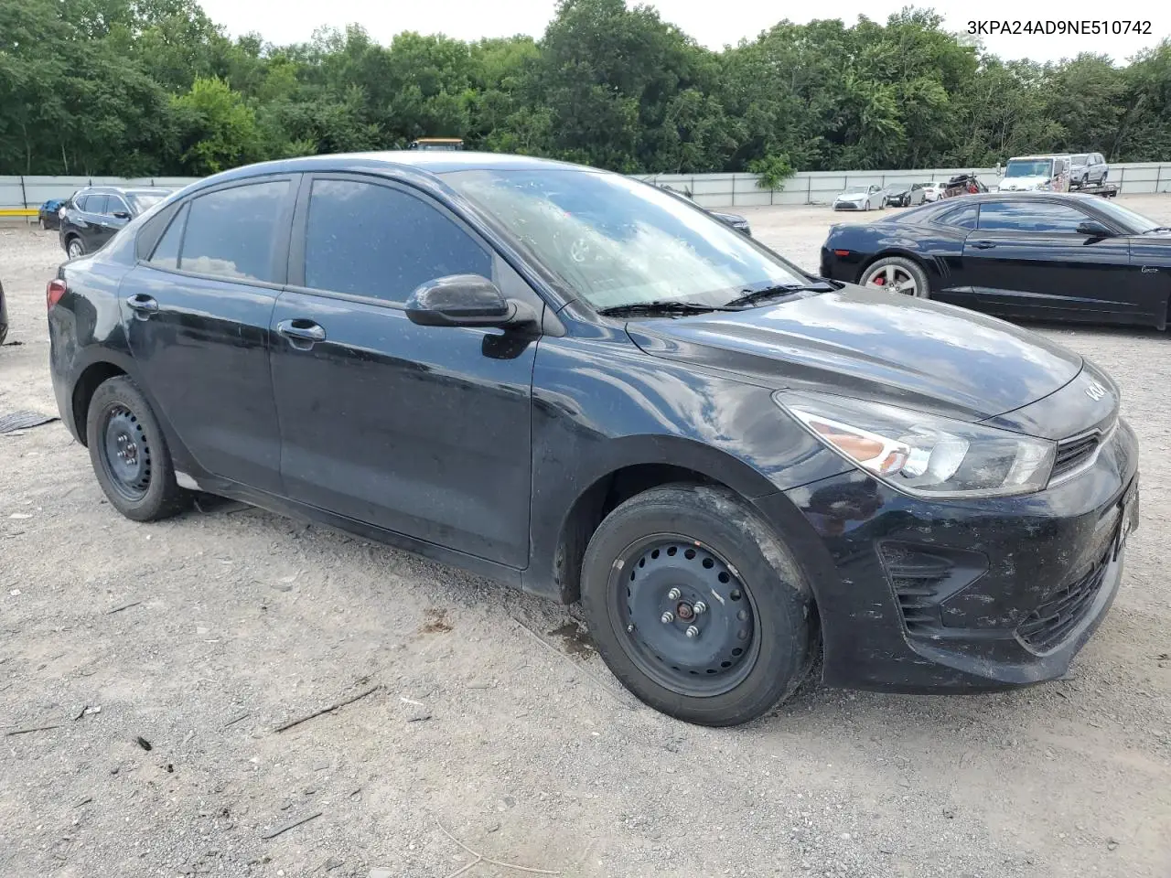 2022 Kia Rio Lx VIN: 3KPA24AD9NE510742 Lot: 59272355