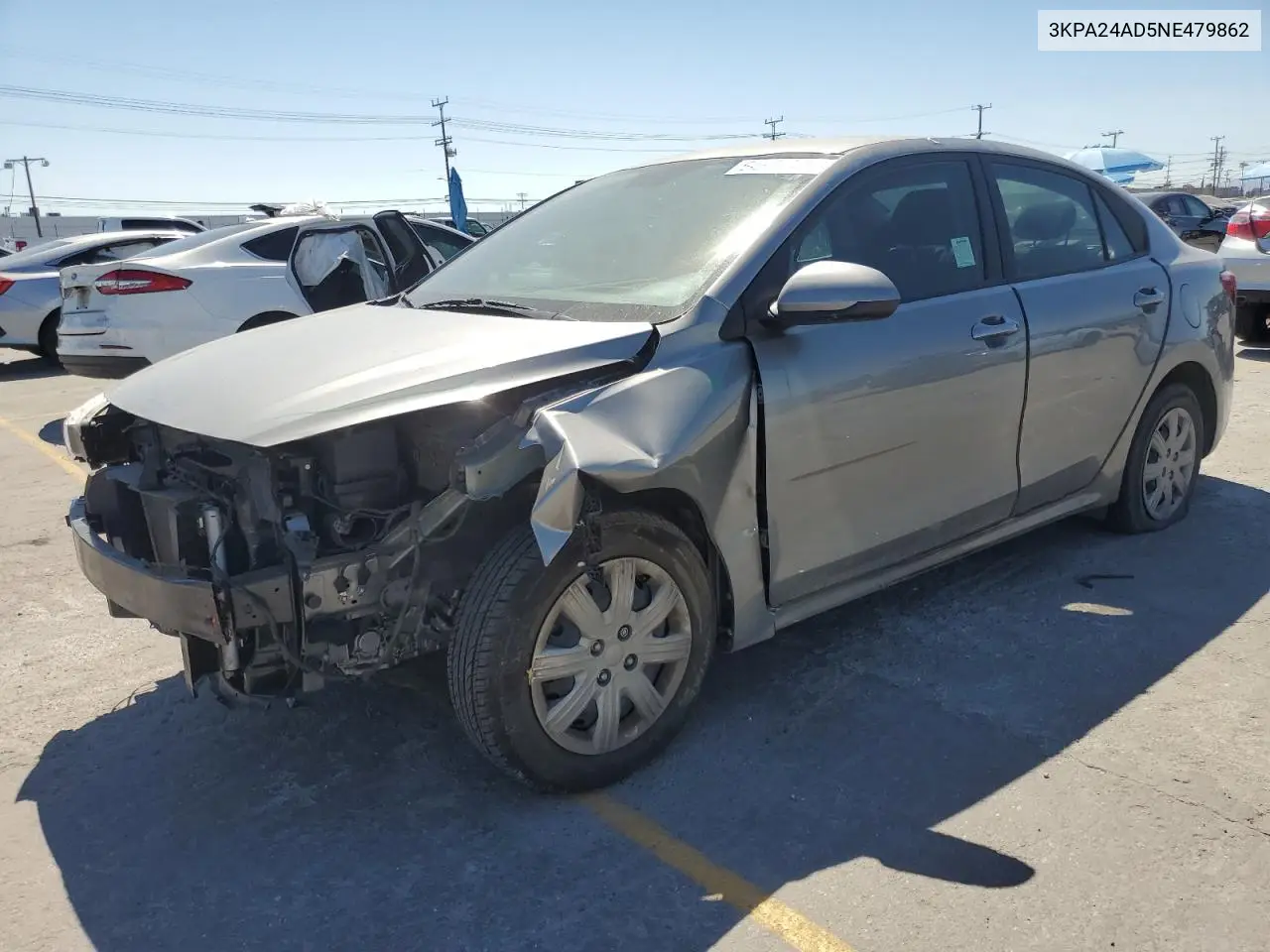 2022 Kia Rio Lx VIN: 3KPA24AD5NE479862 Lot: 62331335
