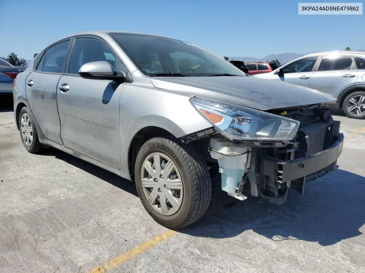 2022 Kia Rio Lx VIN: 3KPA24AD5NE479862 Lot: 62331335