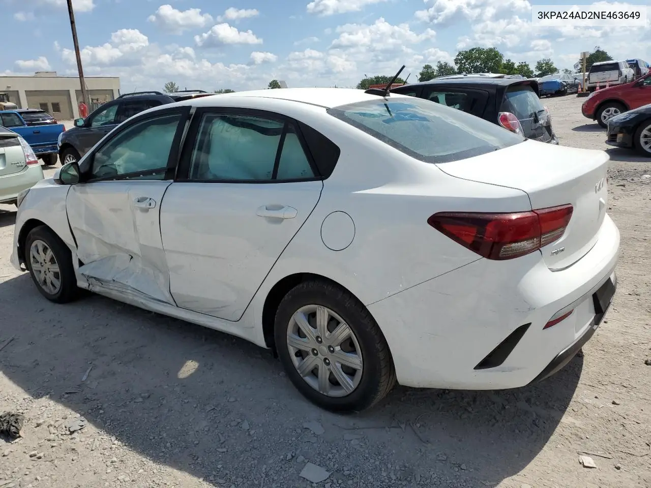 2022 Kia Rio Lx VIN: 3KPA24AD2NE463649 Lot: 62609865