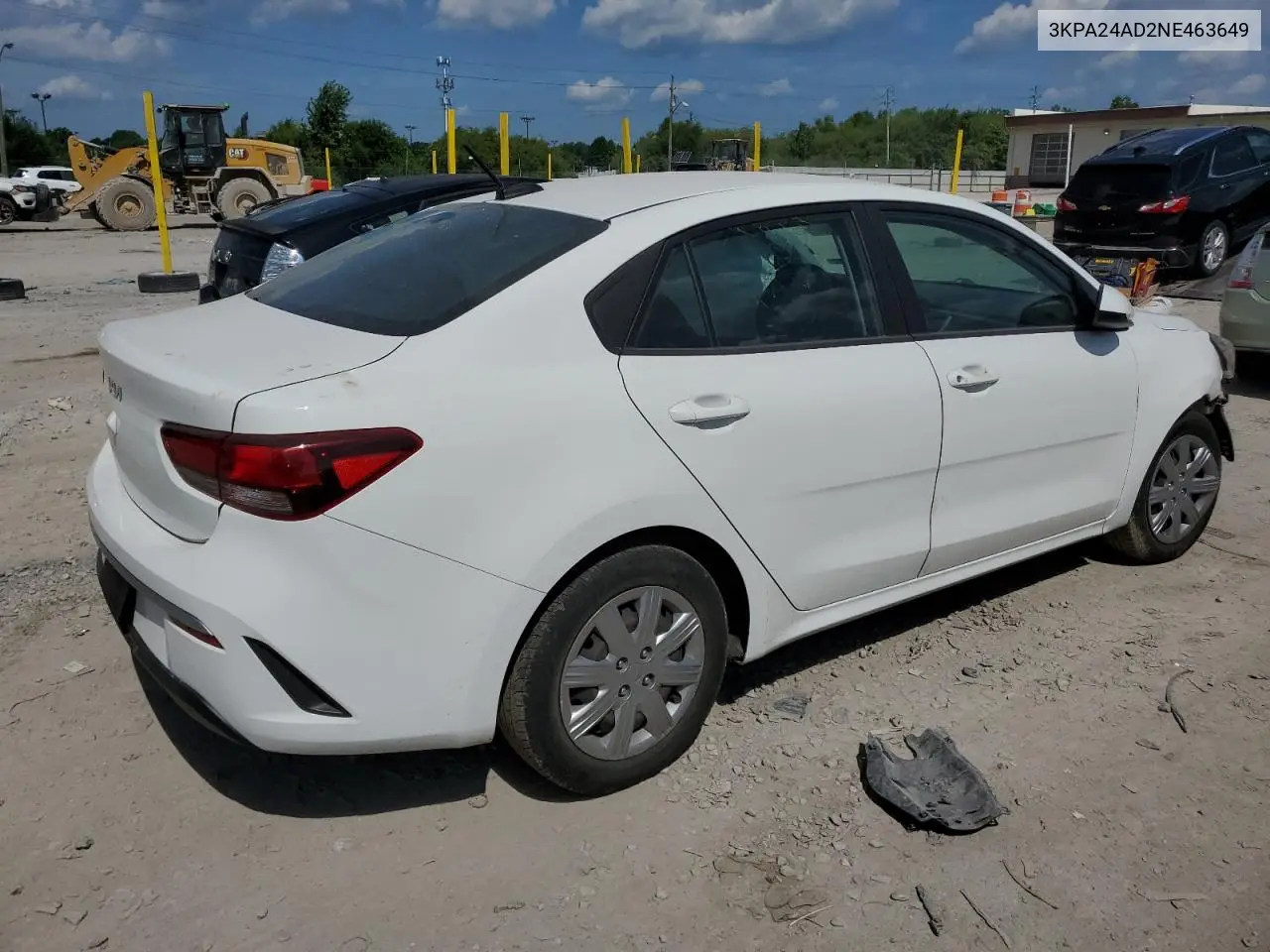 2022 Kia Rio Lx VIN: 3KPA24AD2NE463649 Lot: 62609865