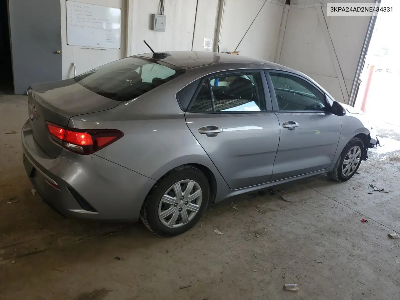 2022 Kia Rio Lx VIN: 3KPA24AD2NE434331 Lot: 62697015