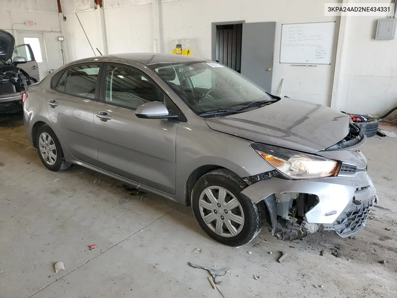 2022 Kia Rio Lx VIN: 3KPA24AD2NE434331 Lot: 62697015