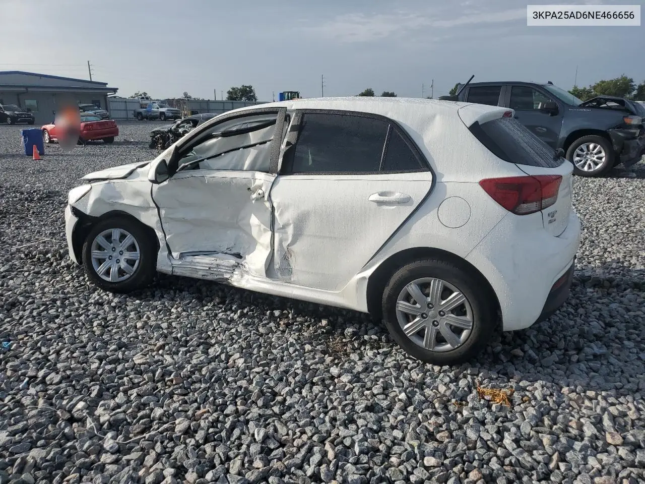 2022 Kia Rio S VIN: 3KPA25AD6NE466656 Lot: 62871515