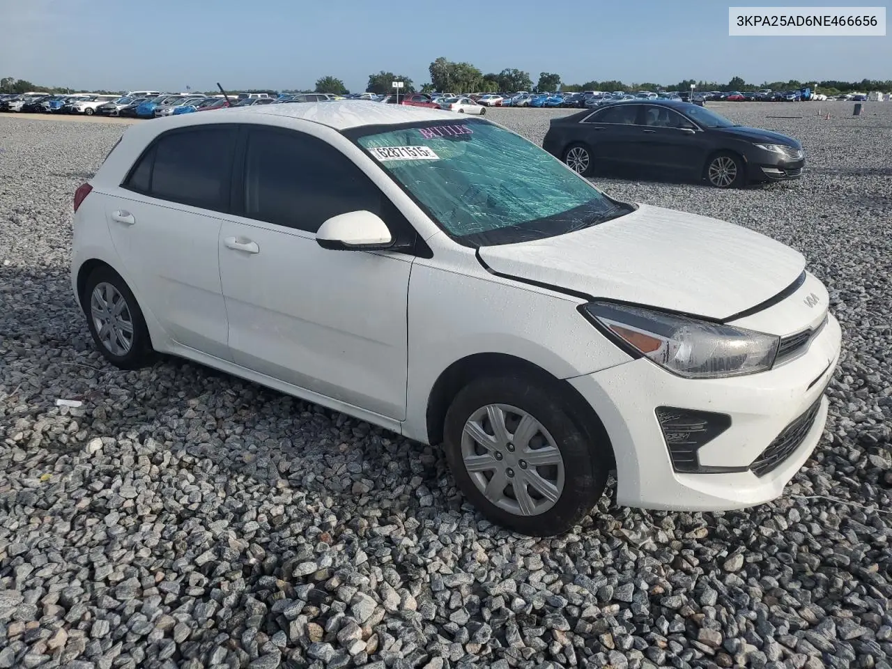 2022 Kia Rio S VIN: 3KPA25AD6NE466656 Lot: 62871515