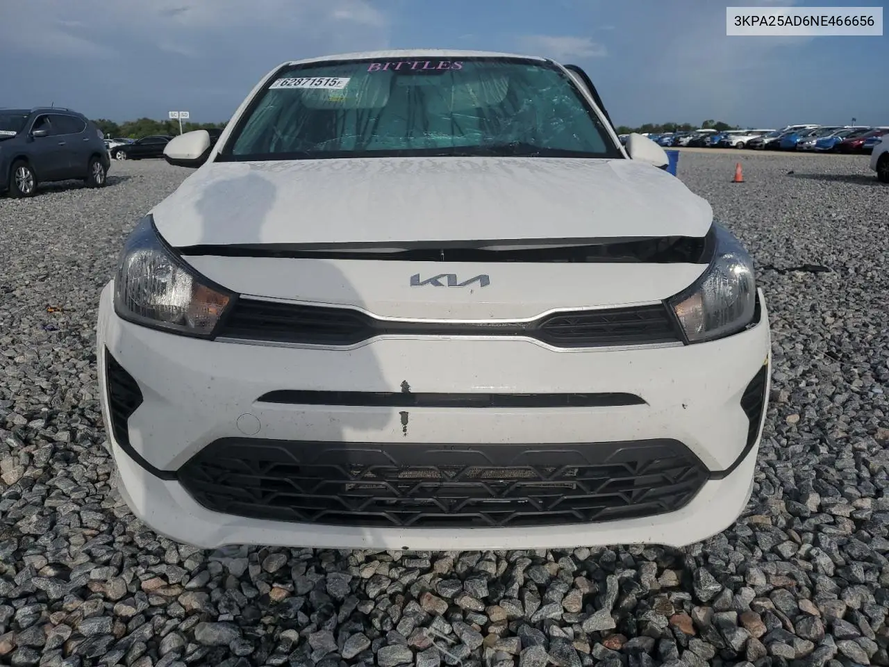2022 Kia Rio S VIN: 3KPA25AD6NE466656 Lot: 62871515