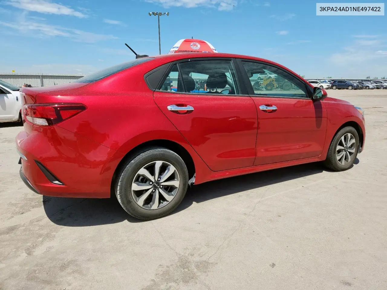 2022 Kia Rio Lx VIN: 3KPA24AD1NE497422 Lot: 63142615