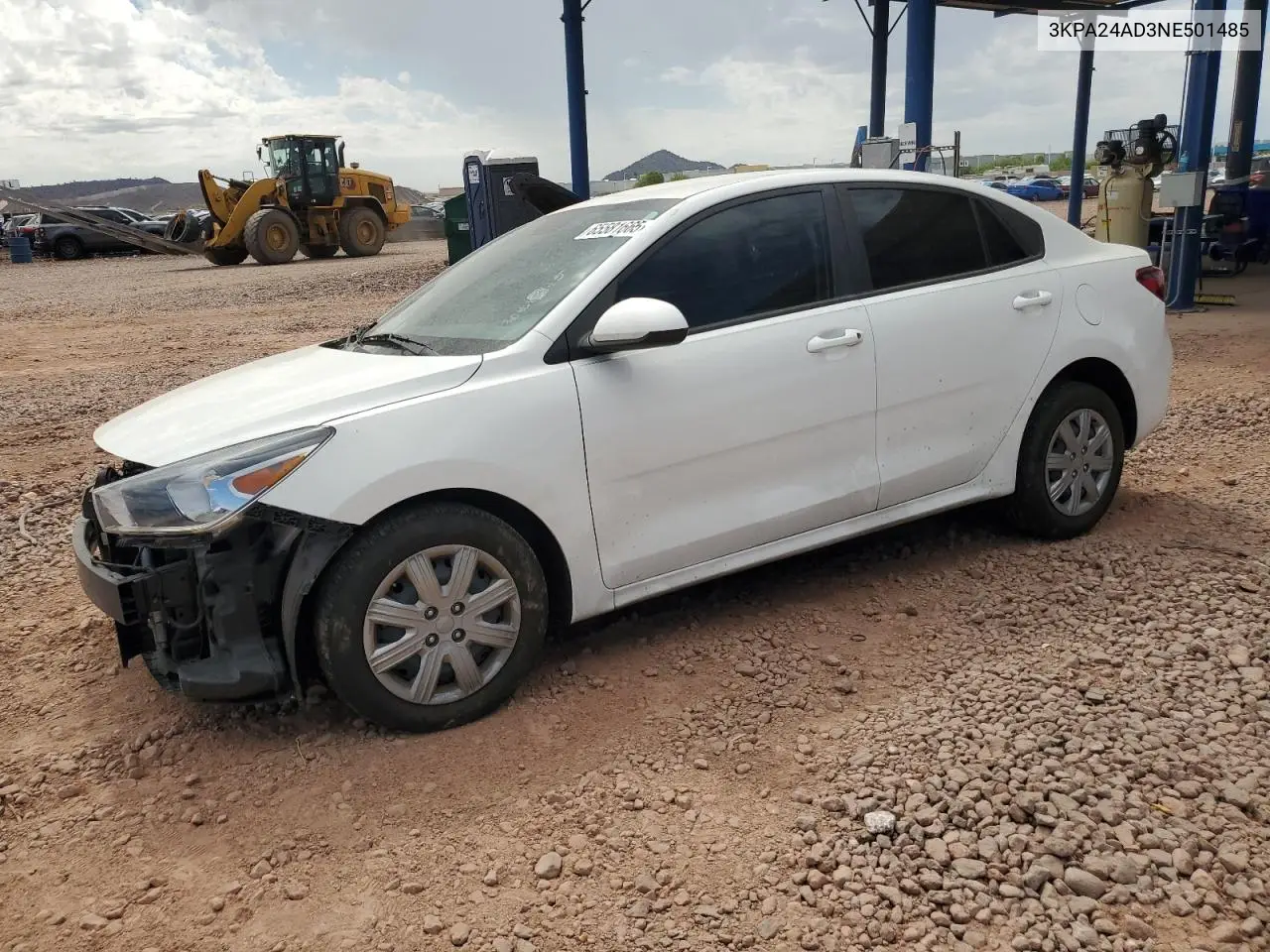 2022 Kia Rio Lx VIN: 3KPA24AD3NE501485 Lot: 65581665
