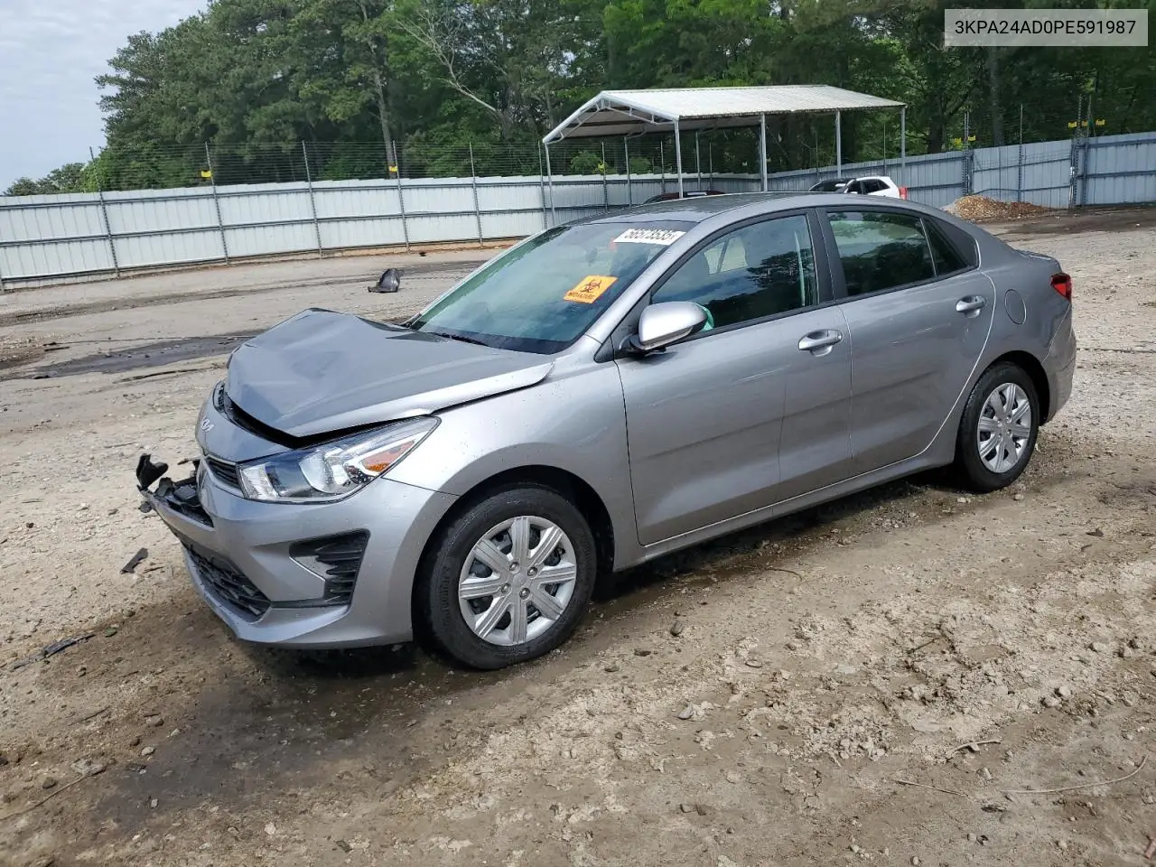 2023 Kia Rio Lx VIN: 3KPA24AD0PE591987 Lot: 56573535