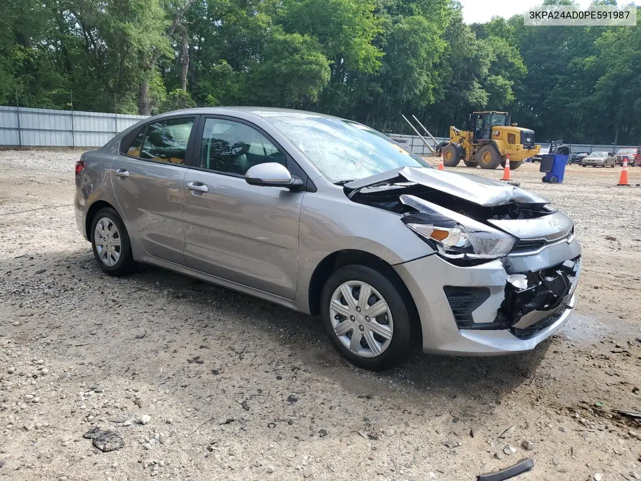 2023 Kia Rio Lx VIN: 3KPA24AD0PE591987 Lot: 56573535
