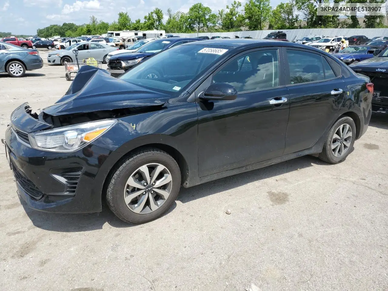 2023 Kia Rio Lx VIN: 3KPA24AD4PE513907 Lot: 57058685