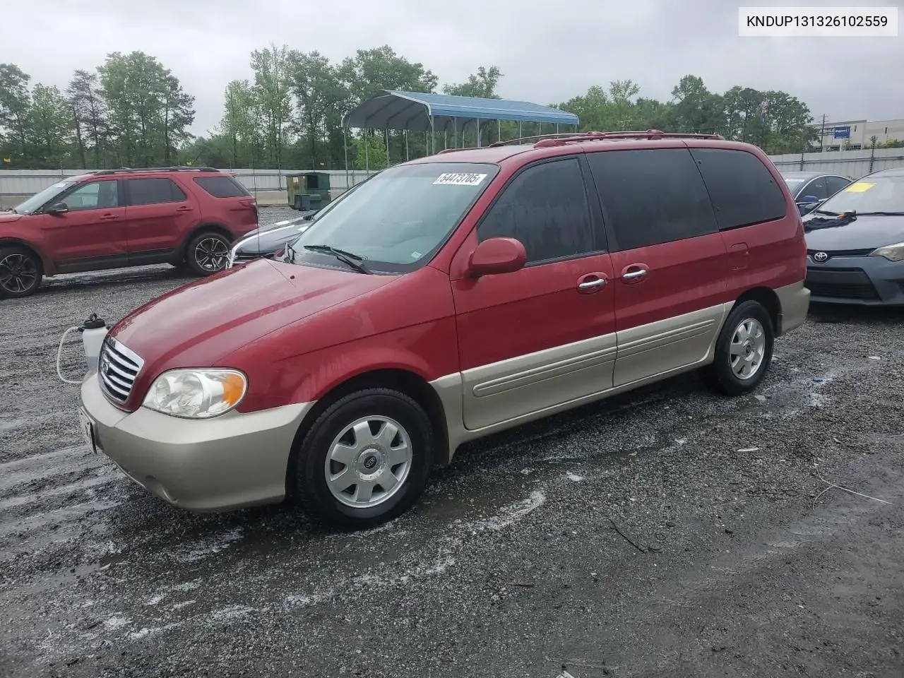 2002 Kia Sedona Ex VIN: KNDUP131326102559 Lot: 54473705
