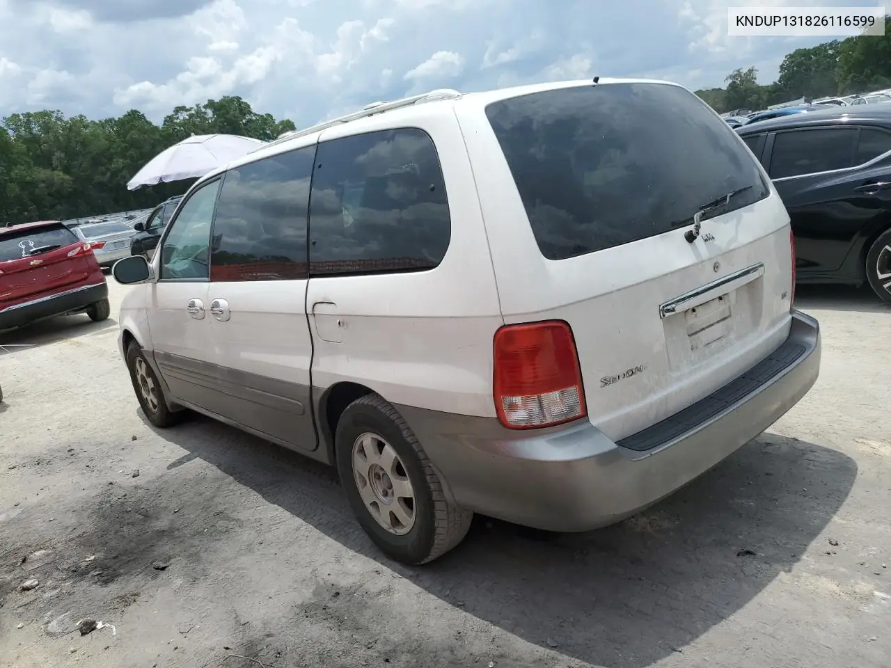 2002 Kia Sedona Ex VIN: KNDUP131826116599 Lot: 55833865