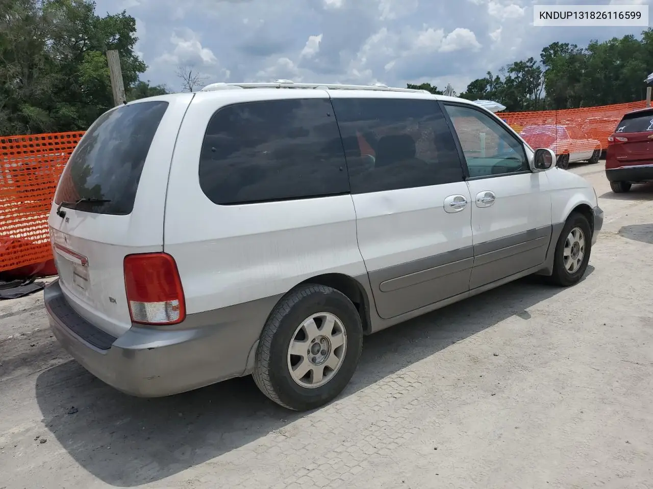 2002 Kia Sedona Ex VIN: KNDUP131826116599 Lot: 55833865