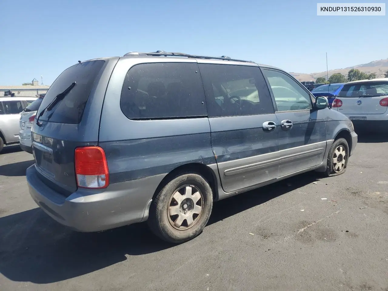 2002 Kia Sedona Ex VIN: KNDUP131526310930 Lot: 60783675