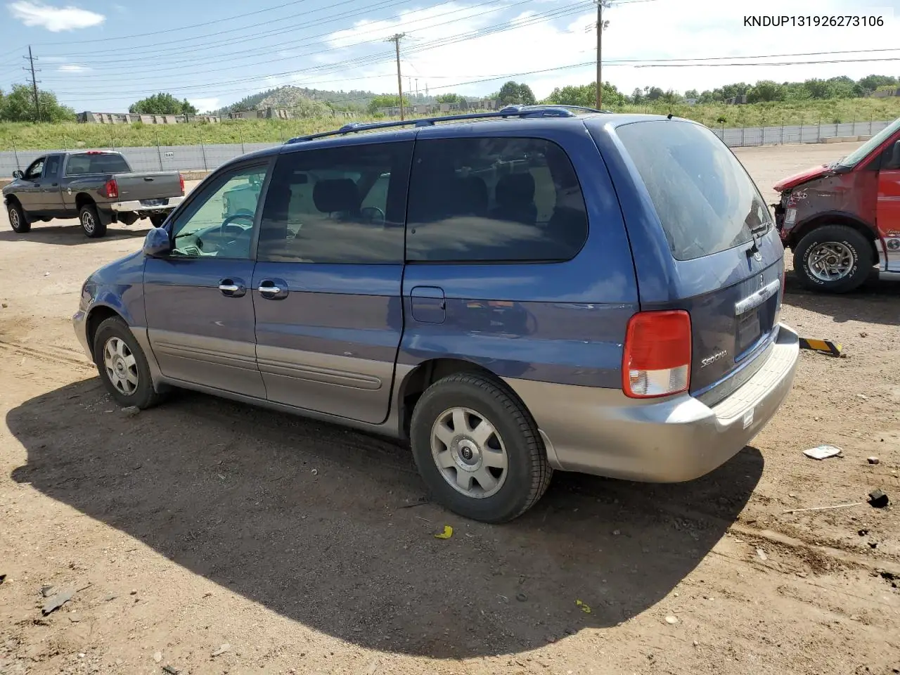 2002 Kia Sedona Ex VIN: KNDUP131926273106 Lot: 61443415