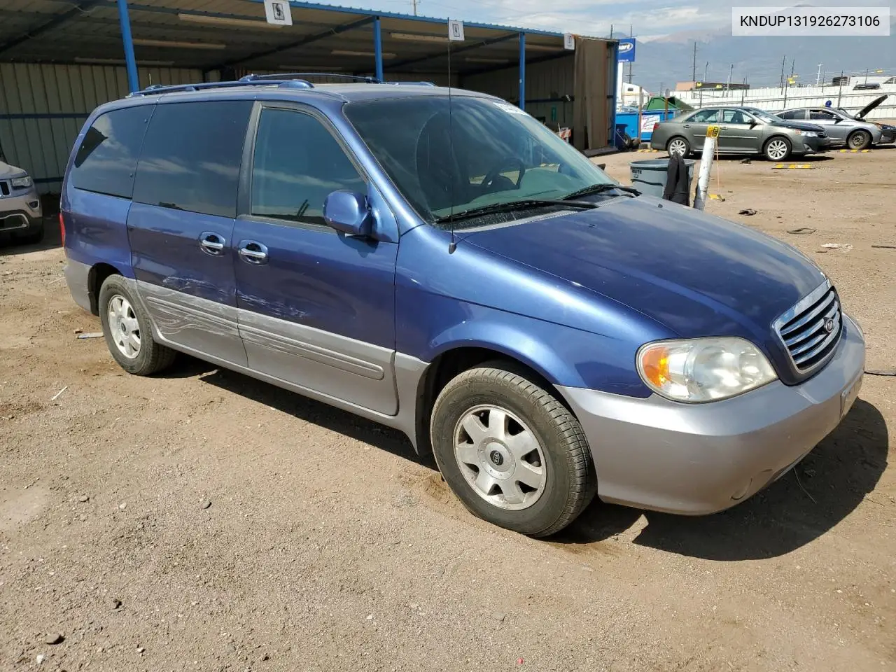 2002 Kia Sedona Ex VIN: KNDUP131926273106 Lot: 61443415