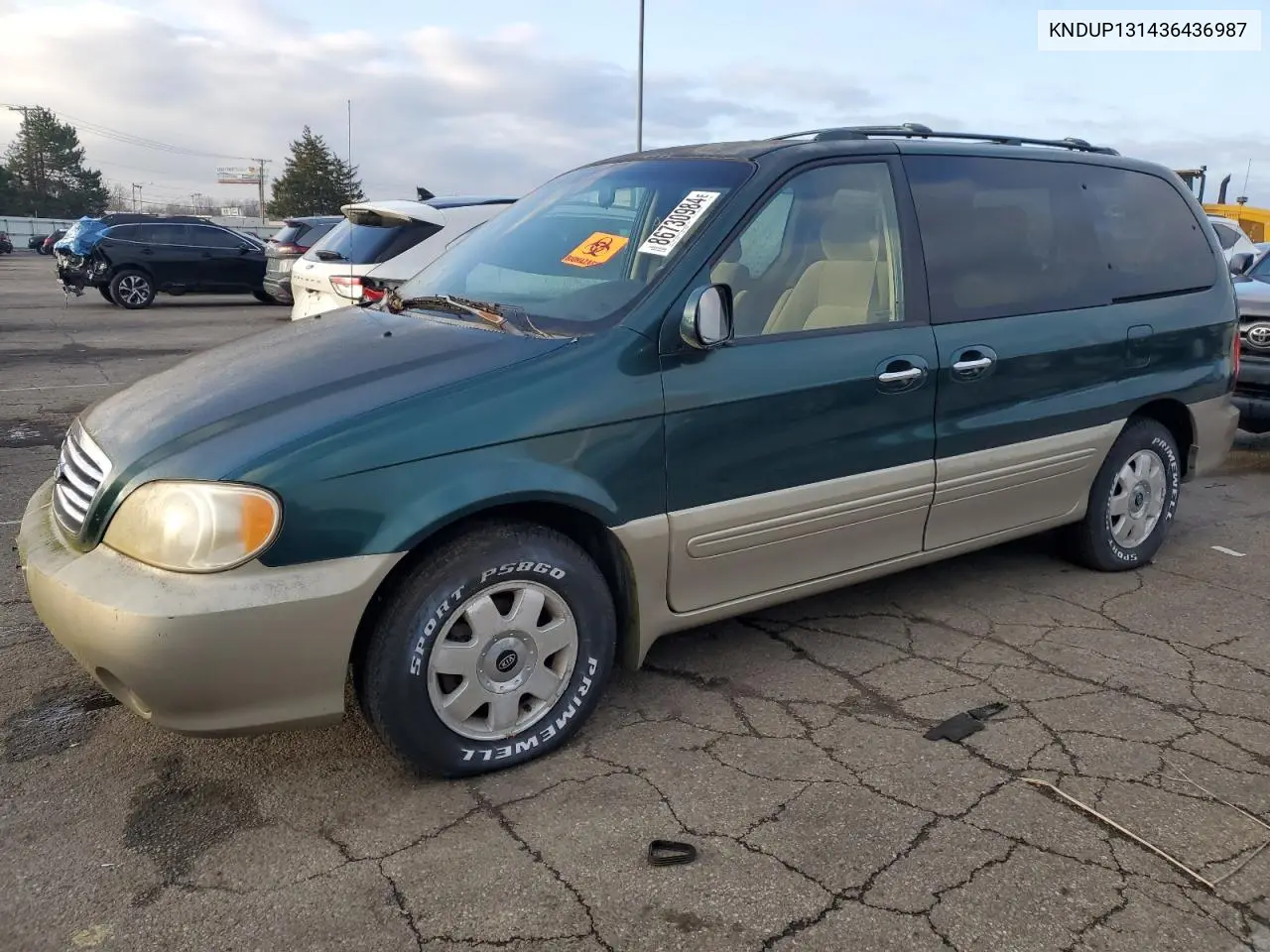 2003 Kia Sedona Ex VIN: KNDUP131436436987 Lot: 51501555