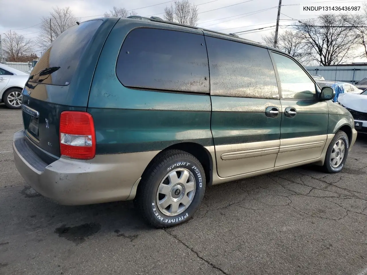 2003 Kia Sedona Ex VIN: KNDUP131436436987 Lot: 51501555