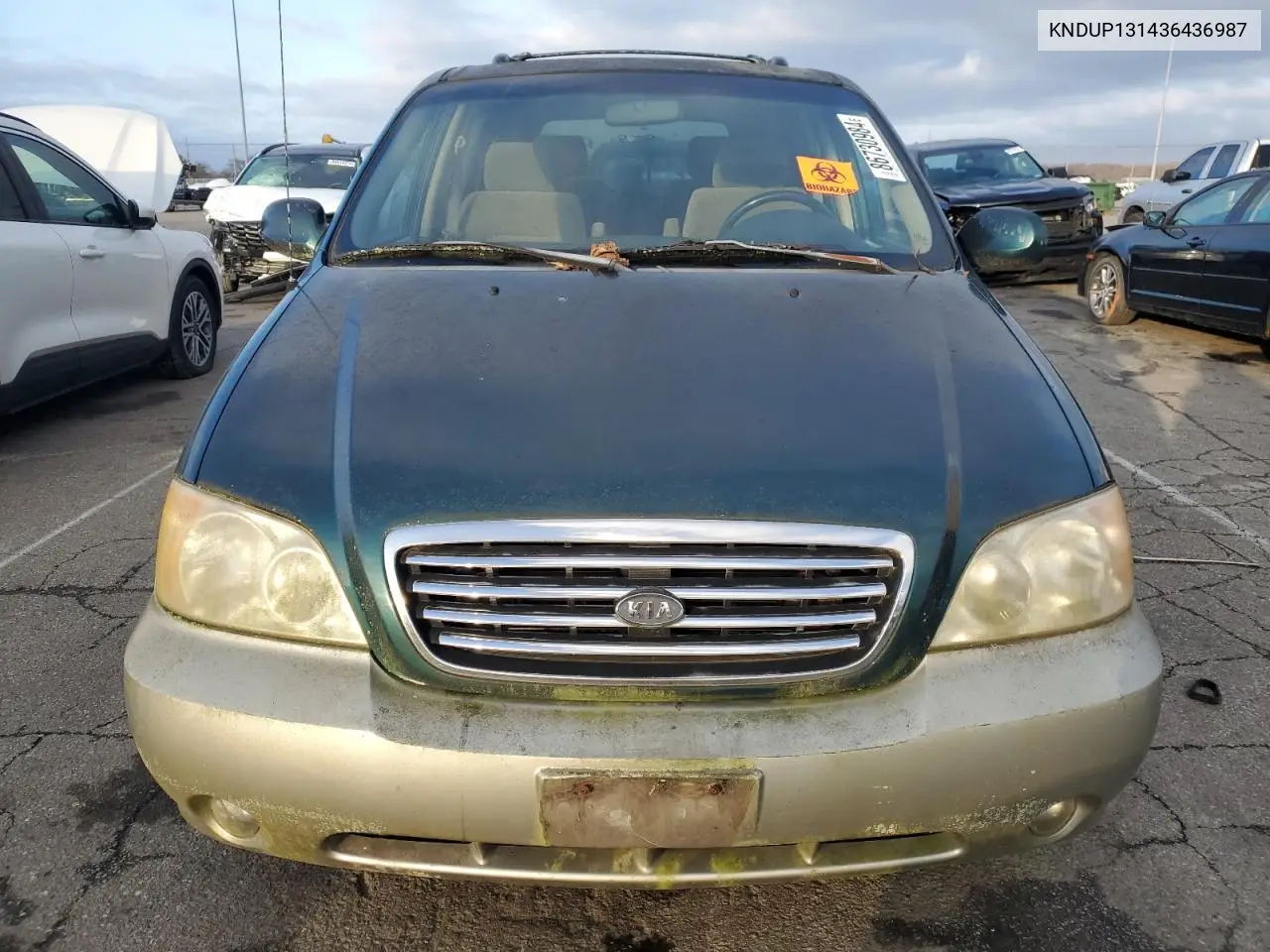 2003 Kia Sedona Ex VIN: KNDUP131436436987 Lot: 51501555