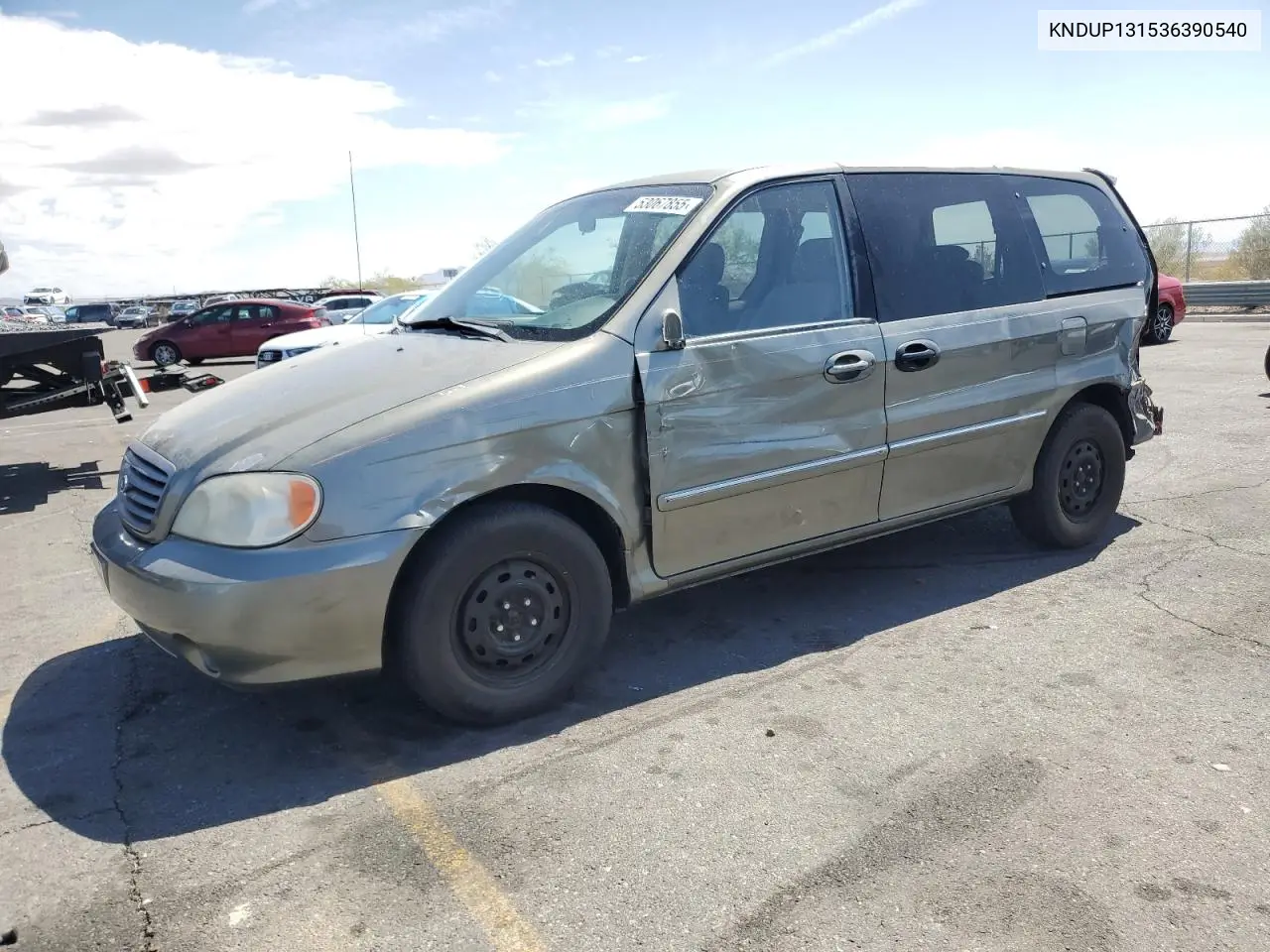 2003 Kia Sedona Ex VIN: KNDUP131536390540 Lot: 53067855