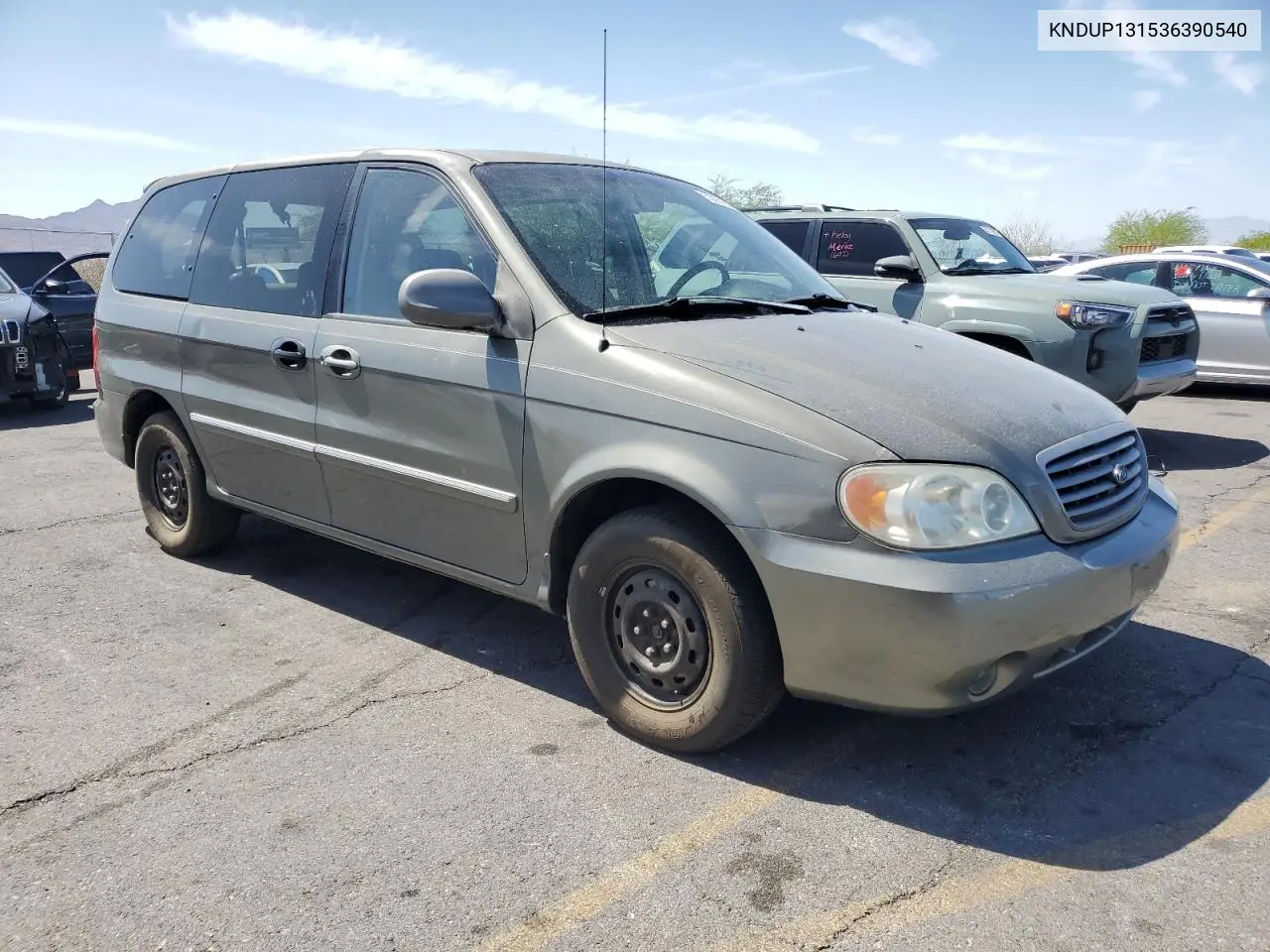 2003 Kia Sedona Ex VIN: KNDUP131536390540 Lot: 53067855