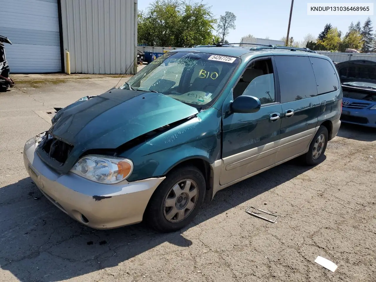 2003 Kia Sedona Ex VIN: KNDUP131036468965 Lot: 54267725