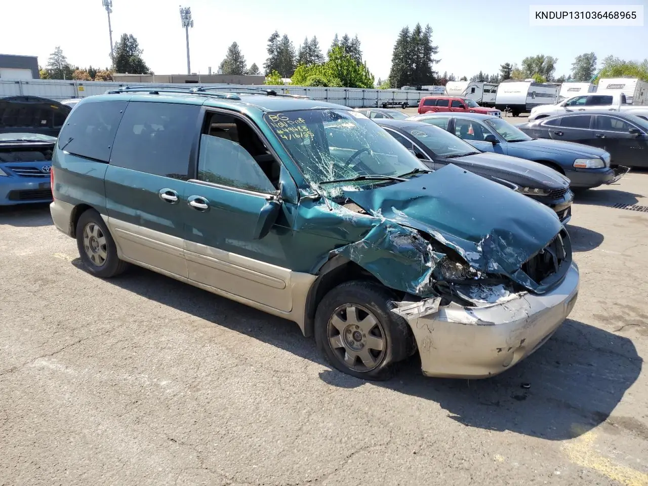 2003 Kia Sedona Ex VIN: KNDUP131036468965 Lot: 54267725