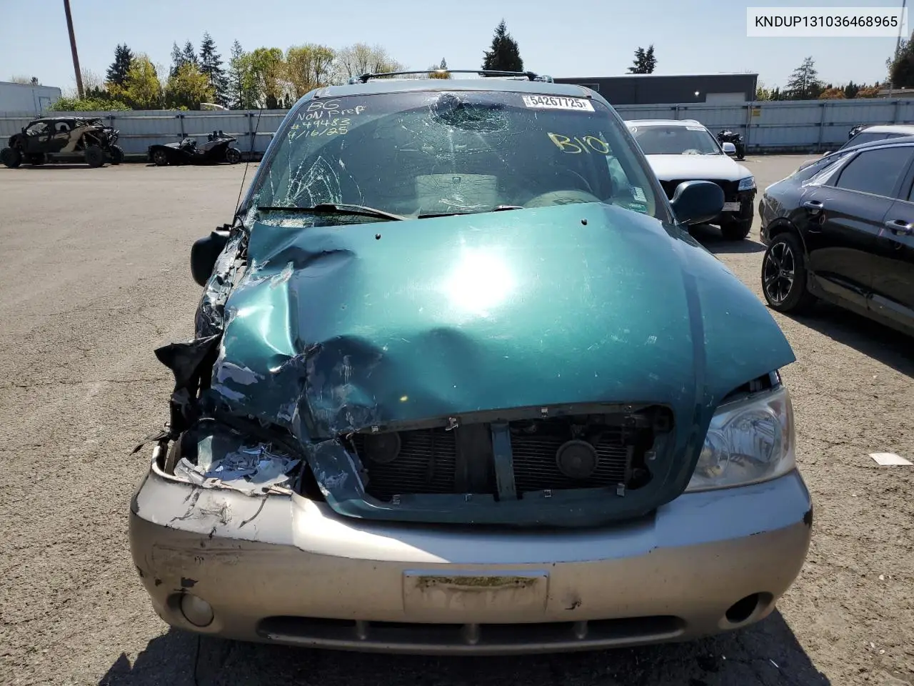 2003 Kia Sedona Ex VIN: KNDUP131036468965 Lot: 54267725