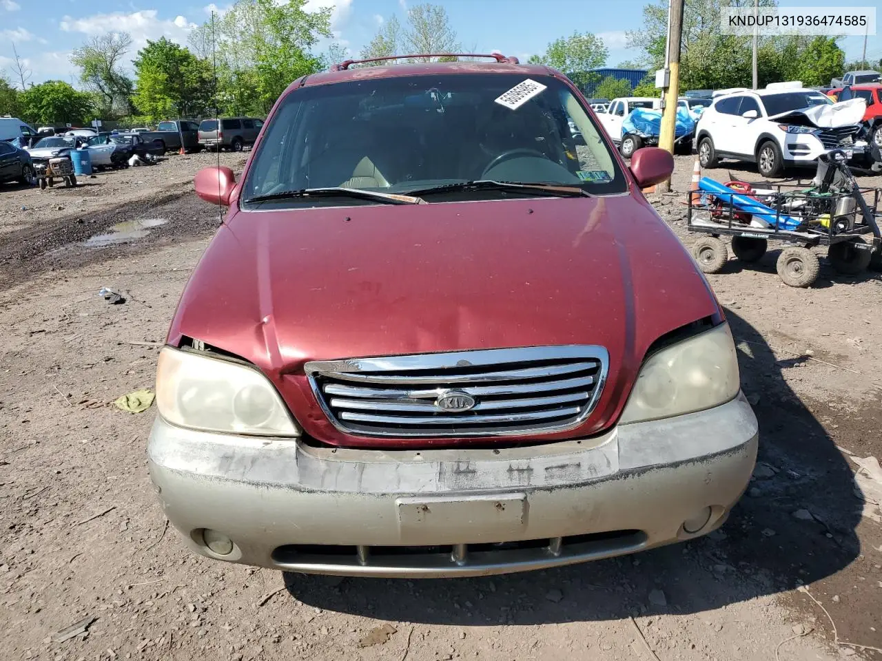 2003 Kia Sedona Ex VIN: KNDUP131936474585 Lot: 56096985