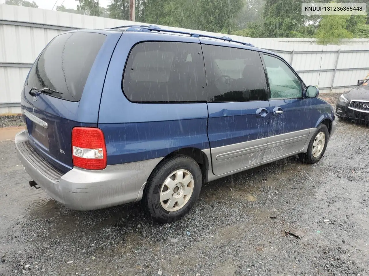 2003 Kia Sedona Ex VIN: KNDUP131236365448 Lot: 56361585
