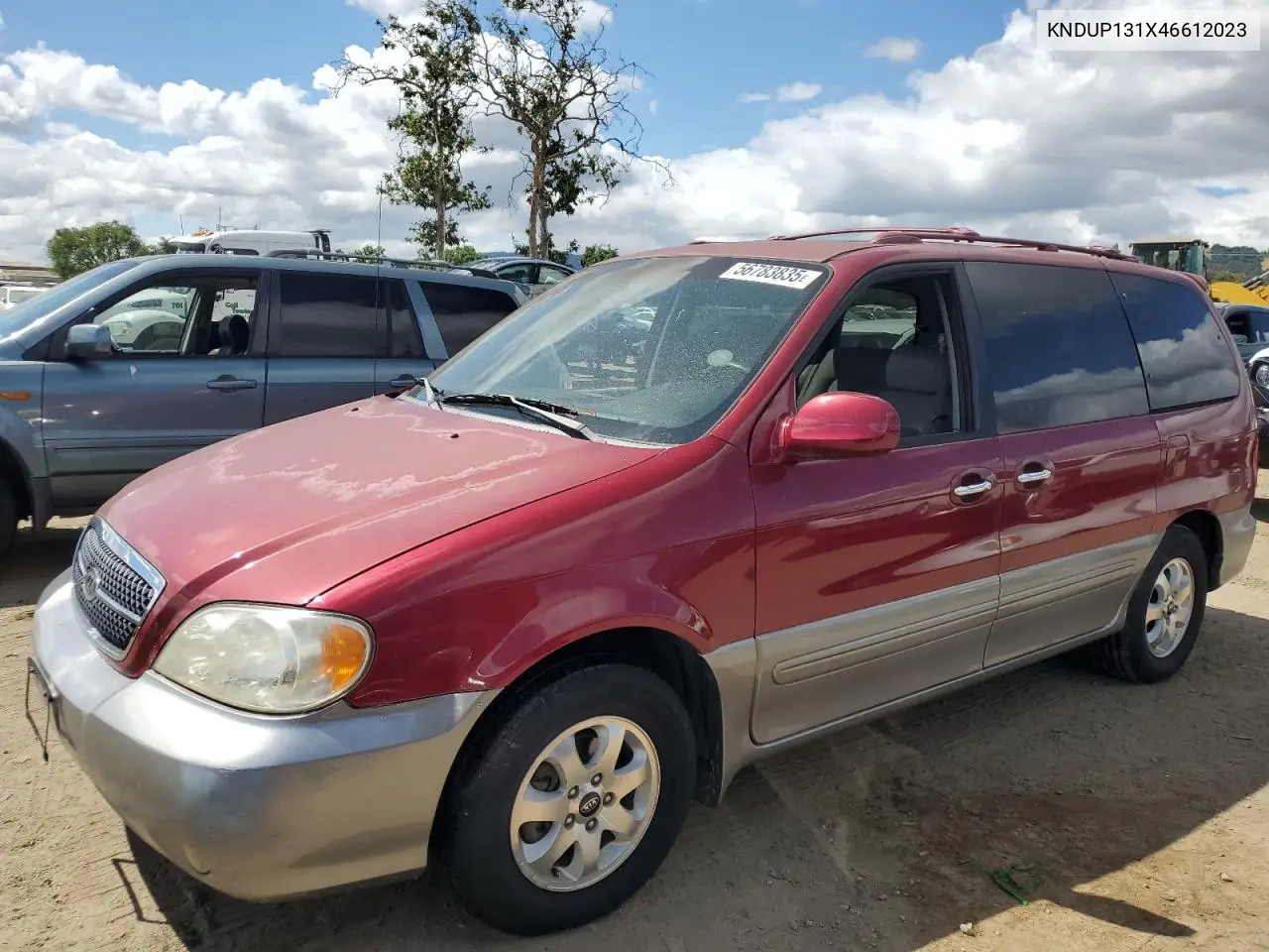 2004 Kia Sedona Ex VIN: KNDUP131X46612023 Lot: 56783835