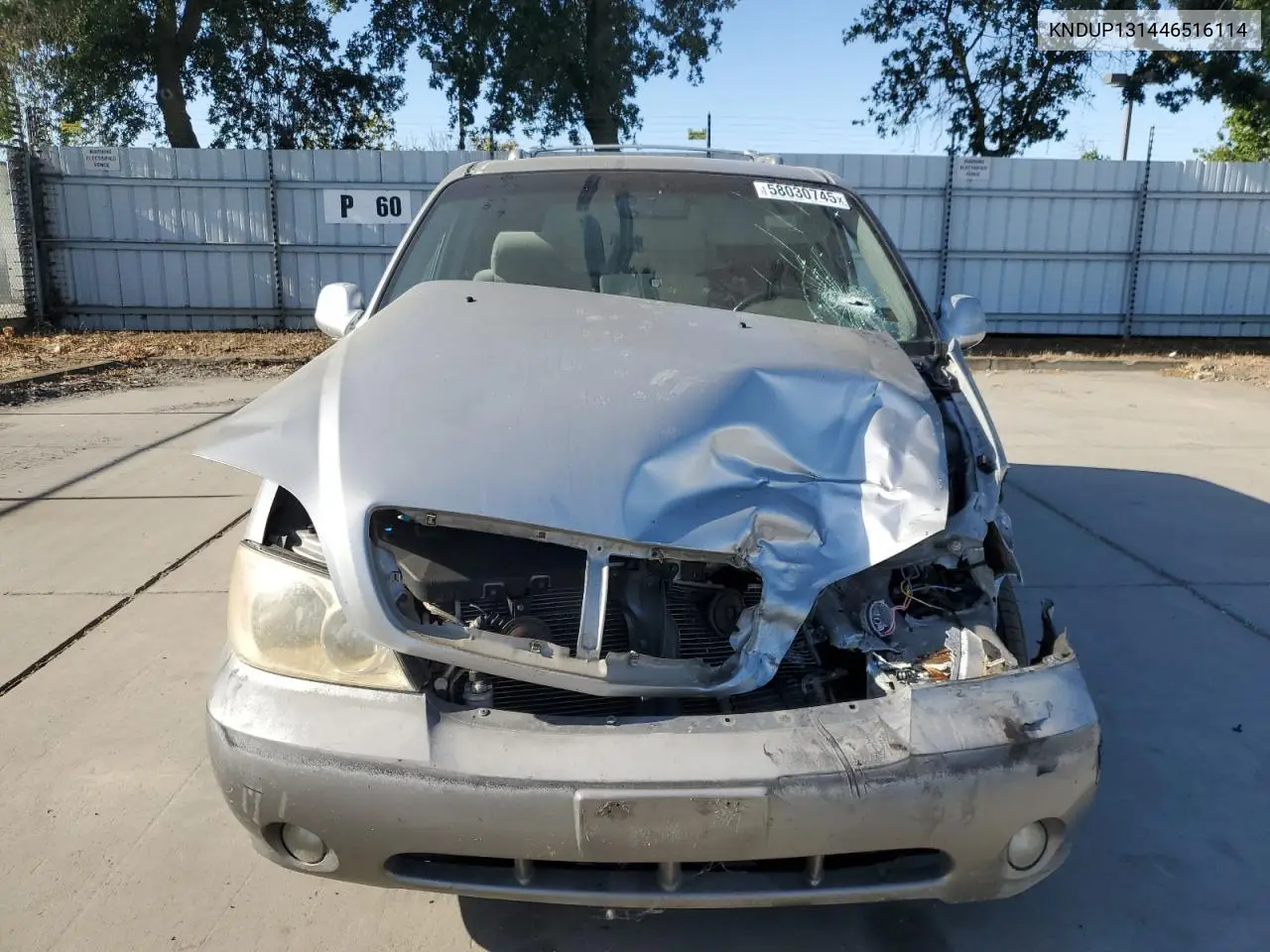 2004 Kia Sedona Ex VIN: KNDUP131446516114 Lot: 58030745