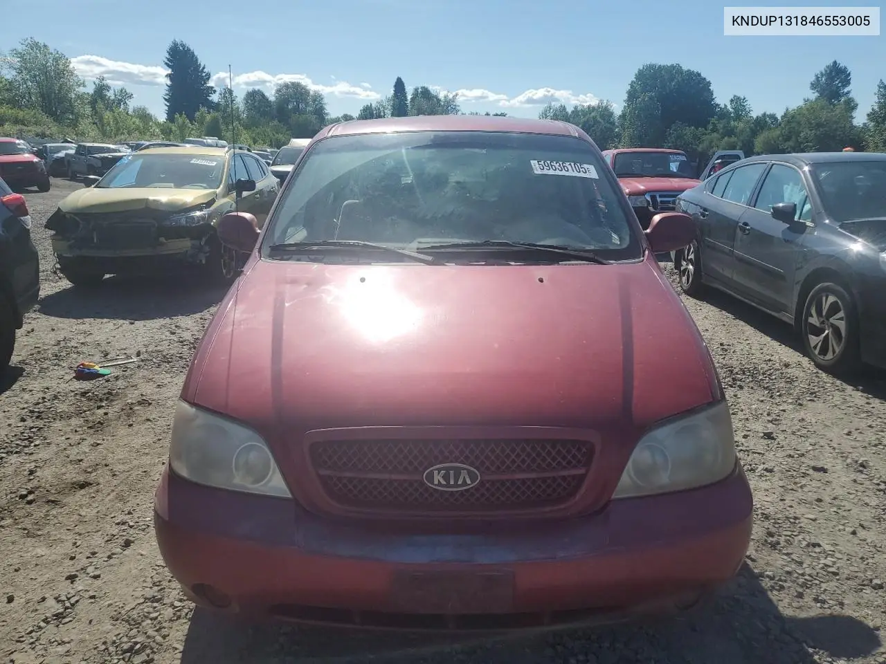 2004 Kia Sedona Ex VIN: KNDUP131846553005 Lot: 59636105