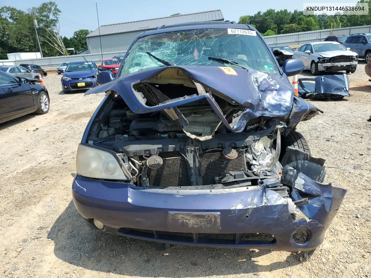 2004 Kia Sedona Ex VIN: KNDUP131446538694 Lot: 62112635