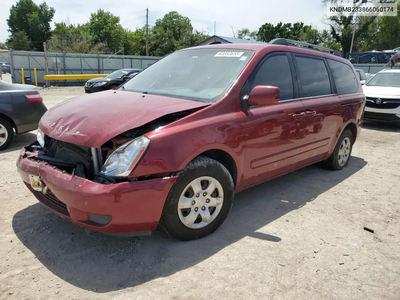2006 Kia Sedona Ex VIN: KNDMB233866060174 Lot: 63053655