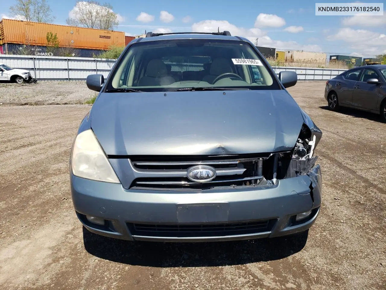 2007 Kia Sedona Ex VIN: KNDMB233176182540 Lot: 55981965