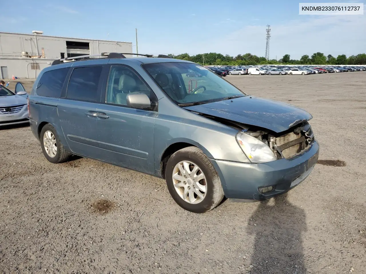 2007 Kia Sedona Ex VIN: KNDMB233076112737 Lot: 56305385