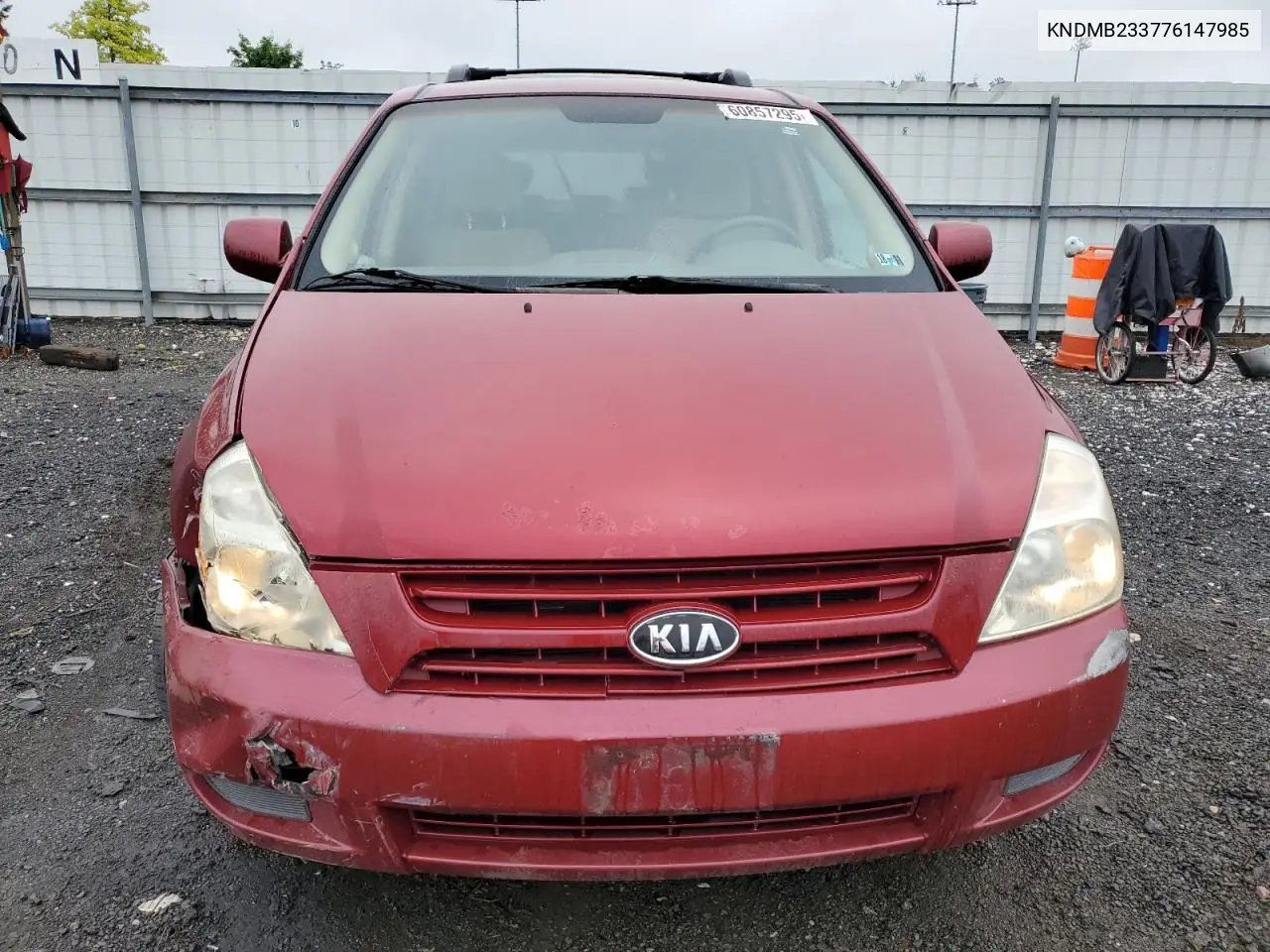 2007 Kia Sedona Ex VIN: KNDMB233776147985 Lot: 60857295
