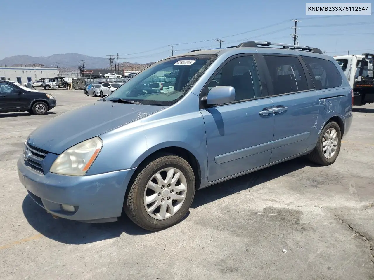 2007 Kia Sedona Ex VIN: KNDMB233X76112647 Lot: 62956245