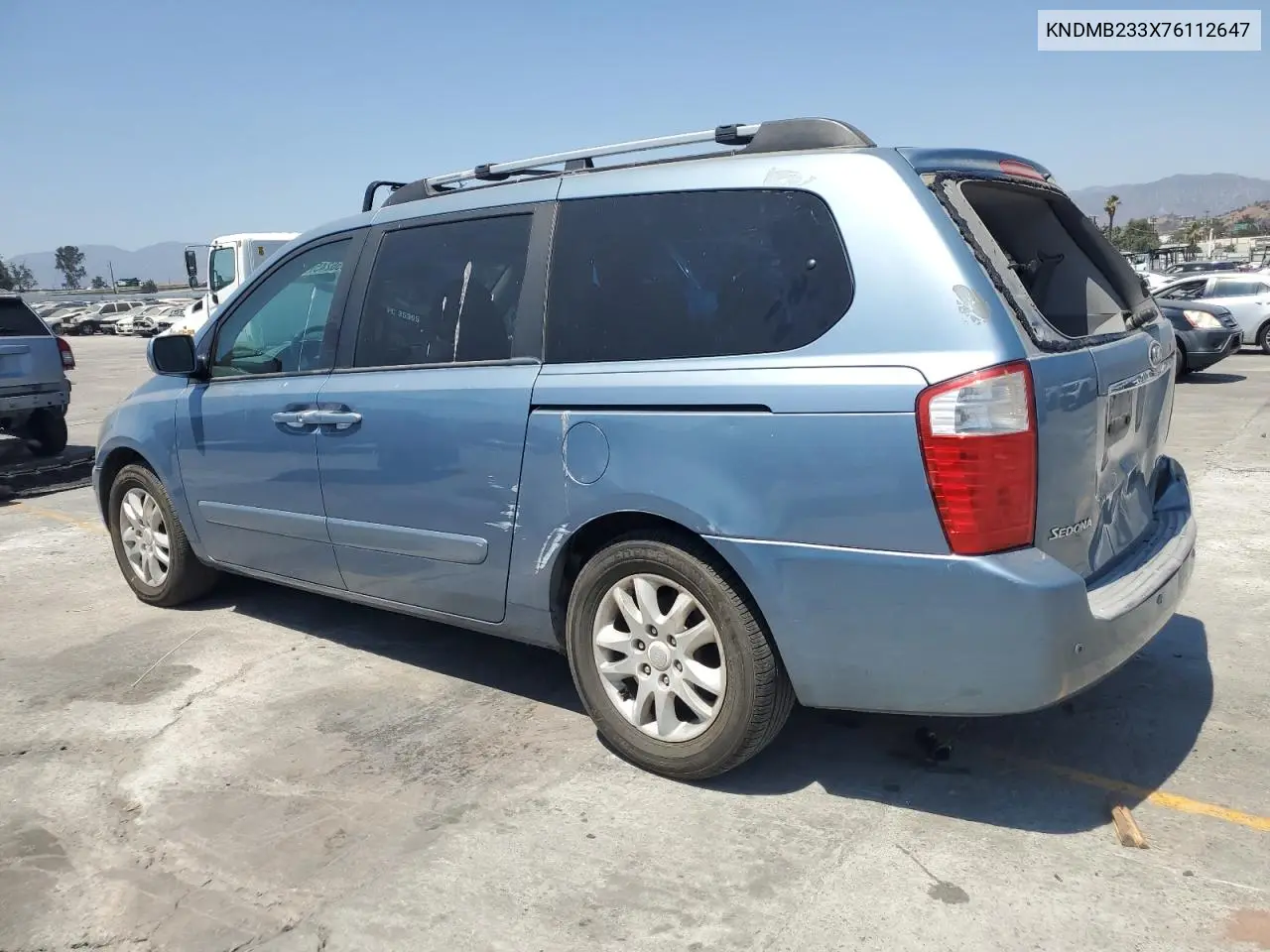 2007 Kia Sedona Ex VIN: KNDMB233X76112647 Lot: 62956245