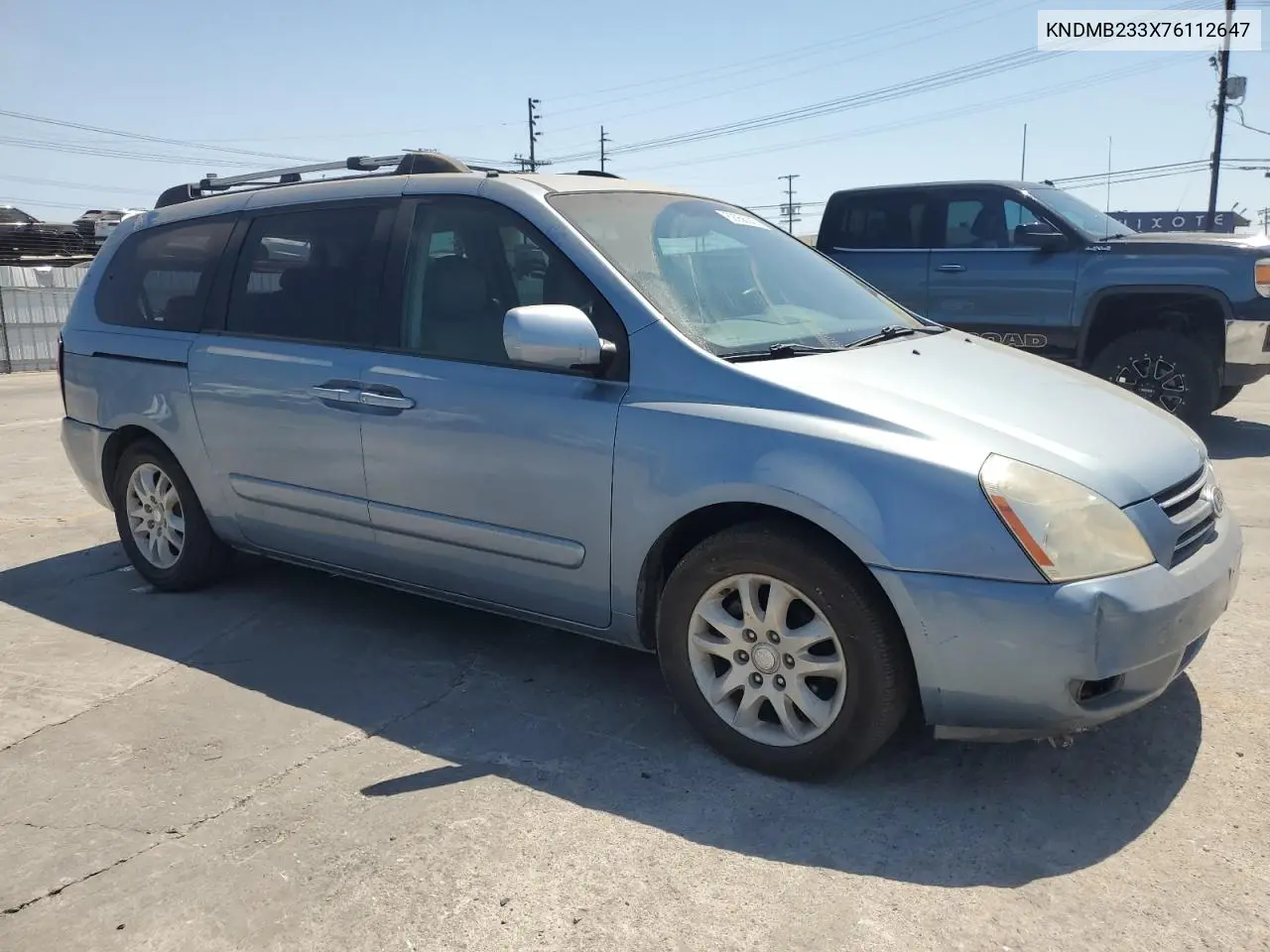 2007 Kia Sedona Ex VIN: KNDMB233X76112647 Lot: 62956245