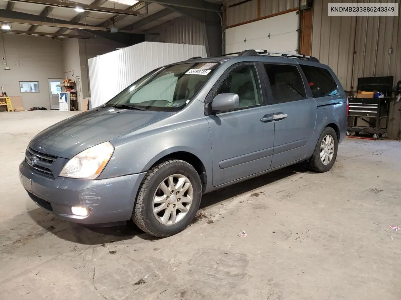 2008 Kia Sedona Ex VIN: KNDMB233886243349 Lot: 55490735