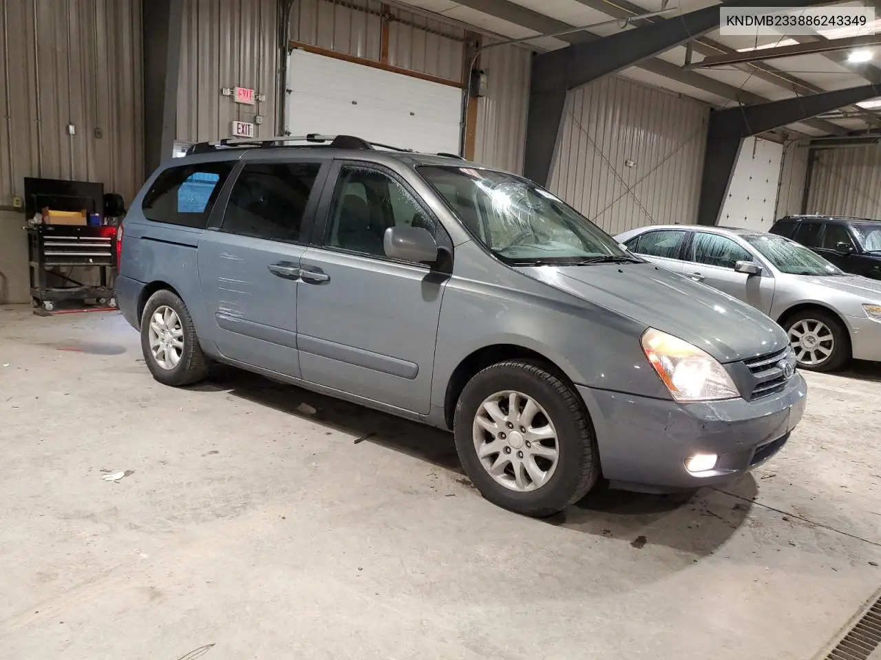 2008 Kia Sedona Ex VIN: KNDMB233886243349 Lot: 55490735