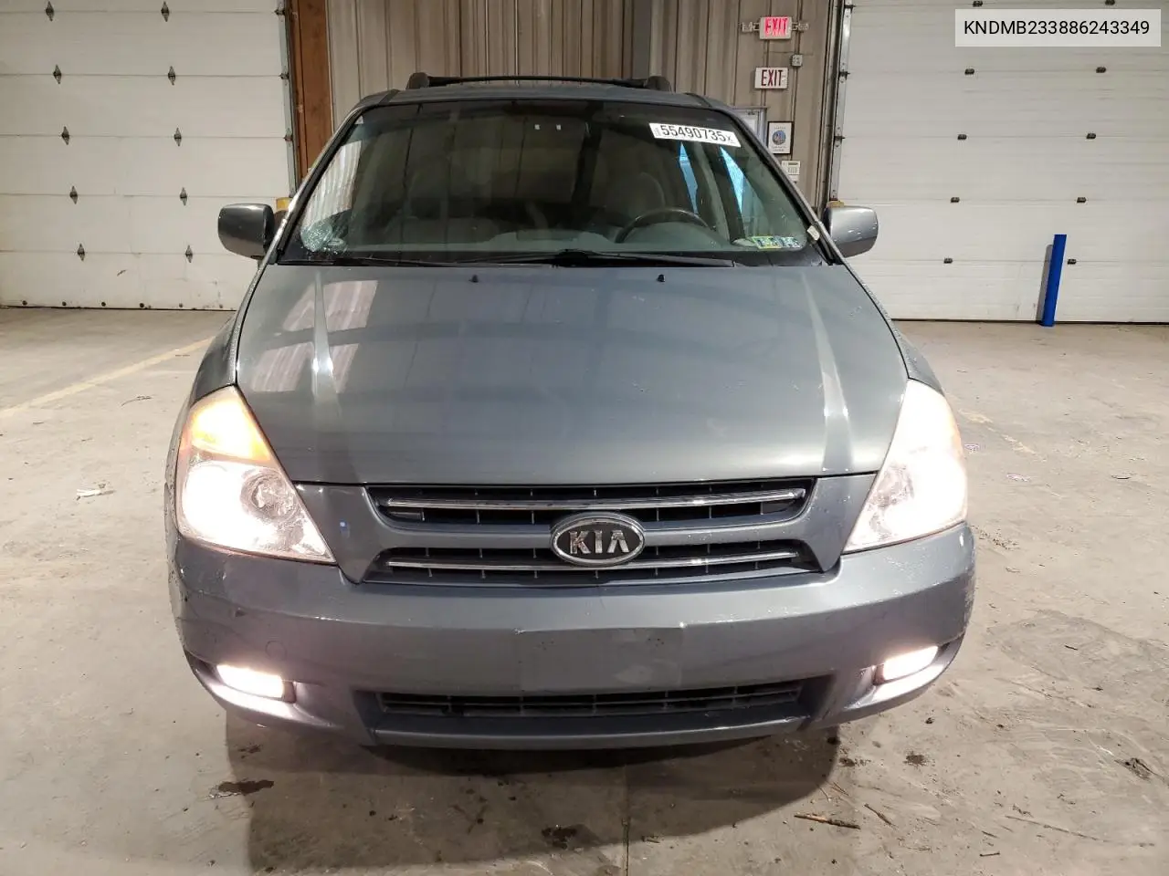 2008 Kia Sedona Ex VIN: KNDMB233886243349 Lot: 55490735