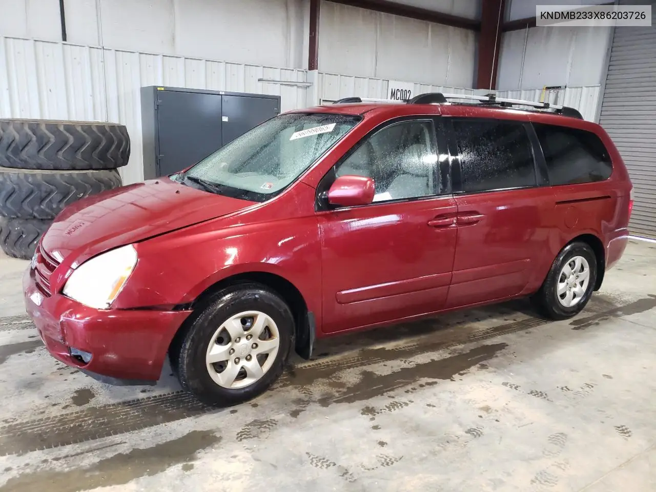 2008 Kia Sedona Ex VIN: KNDMB233X86203726 Lot: 56099065