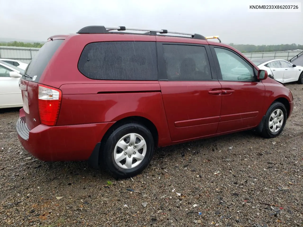 2008 Kia Sedona Ex VIN: KNDMB233X86203726 Lot: 56099065