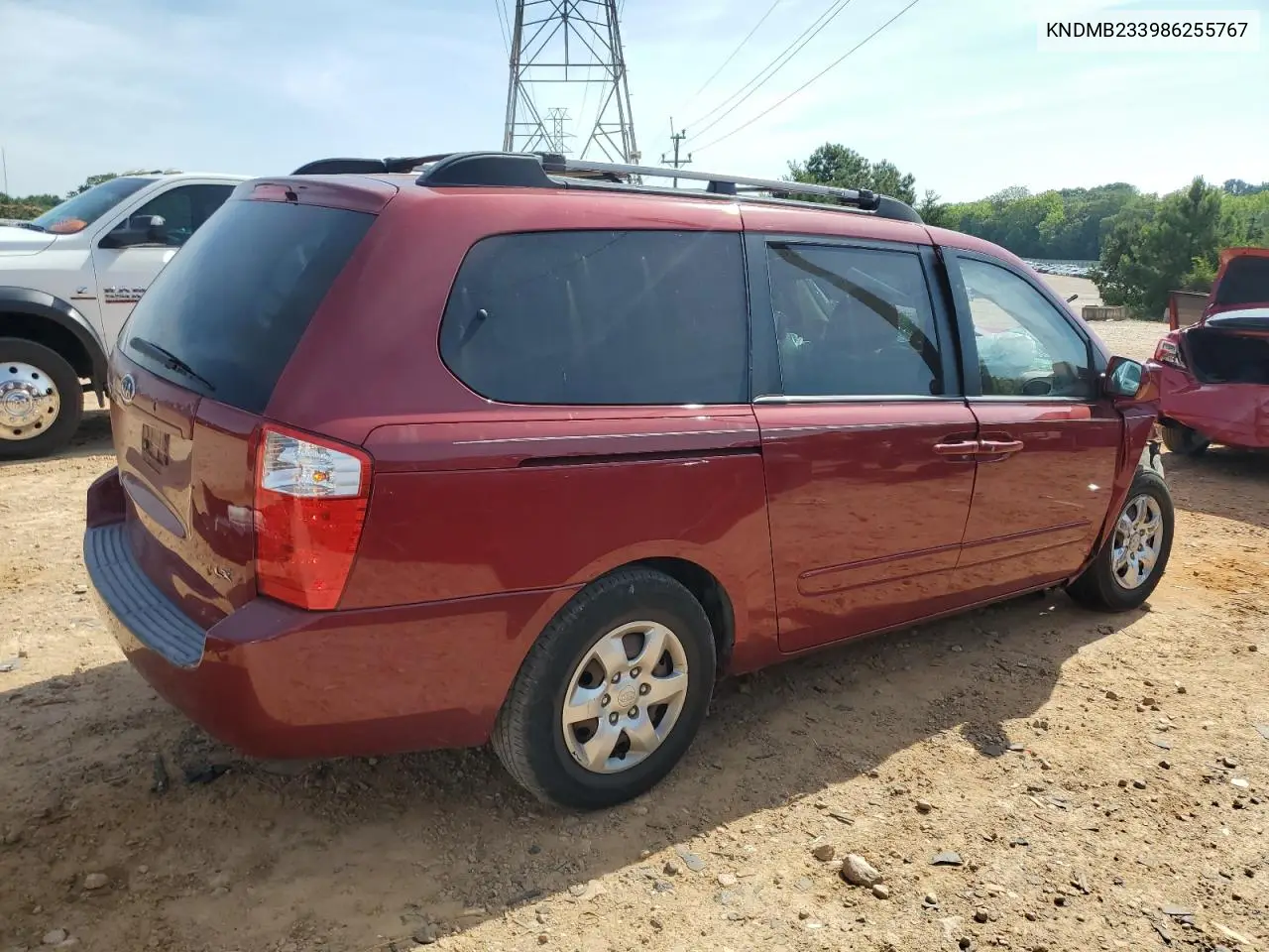2008 Kia Sedona Ex VIN: KNDMB233986255767 Lot: 61525515
